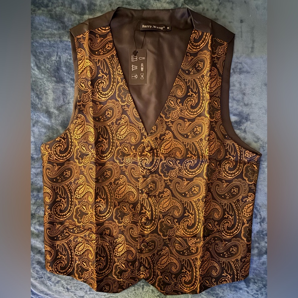 Gold Paisley Men's Vest